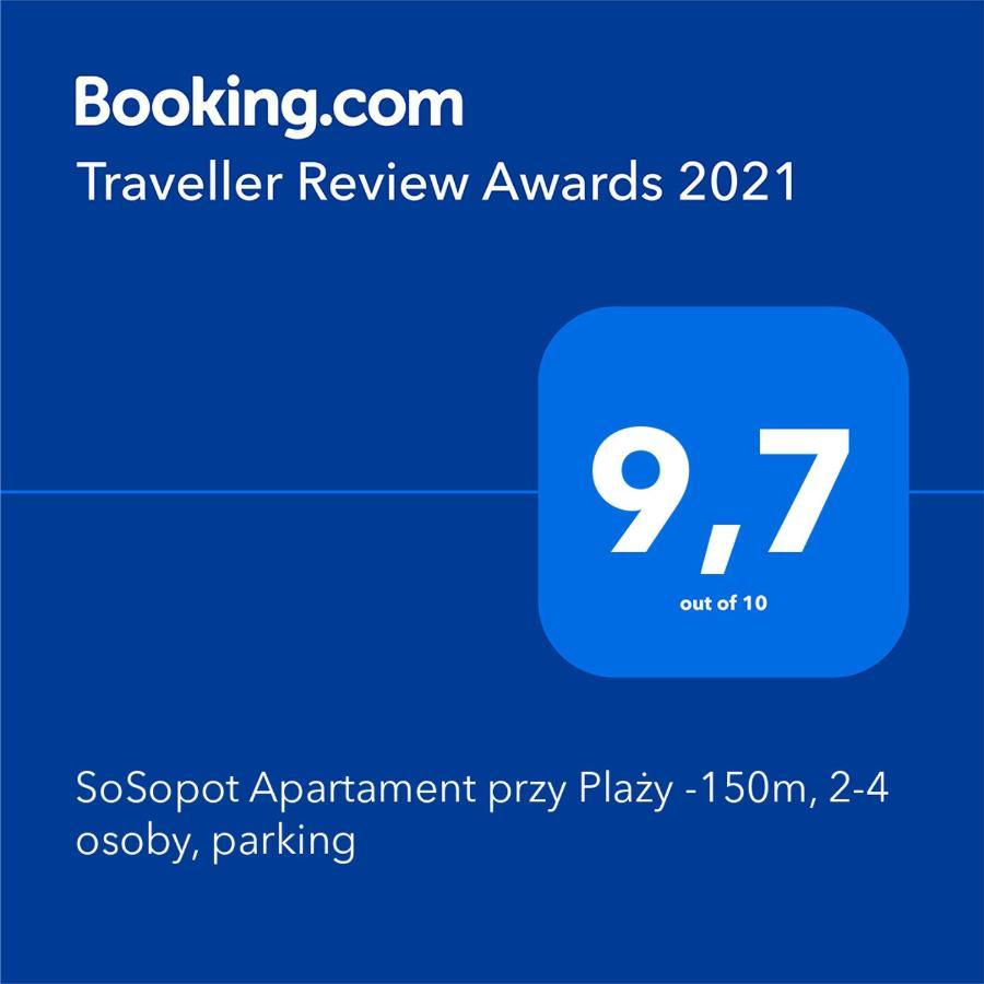Sosopot Apartament Przy Plazy -150M, 2-4 Osoby, Parking Exterior foto